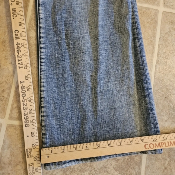 Seven7 Womens Jeans Blue Strecth Denim Plus 20 Luxe Distressed Wide Boot Leg - Picture 8 of 13